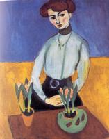 Matisse, Henri Emile Benoit - girl with tulips